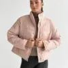 Куртка дута з коміром у горох пудрова onesize