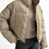 Куртка дута з коміром у горох капучино onesize