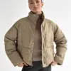 Куртка дута з коміром у горох капучино onesize