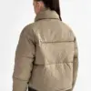 Куртка дута з коміром у горох капучино onesize