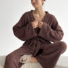 SOFT махра Кофта на гудзиках коричнева
