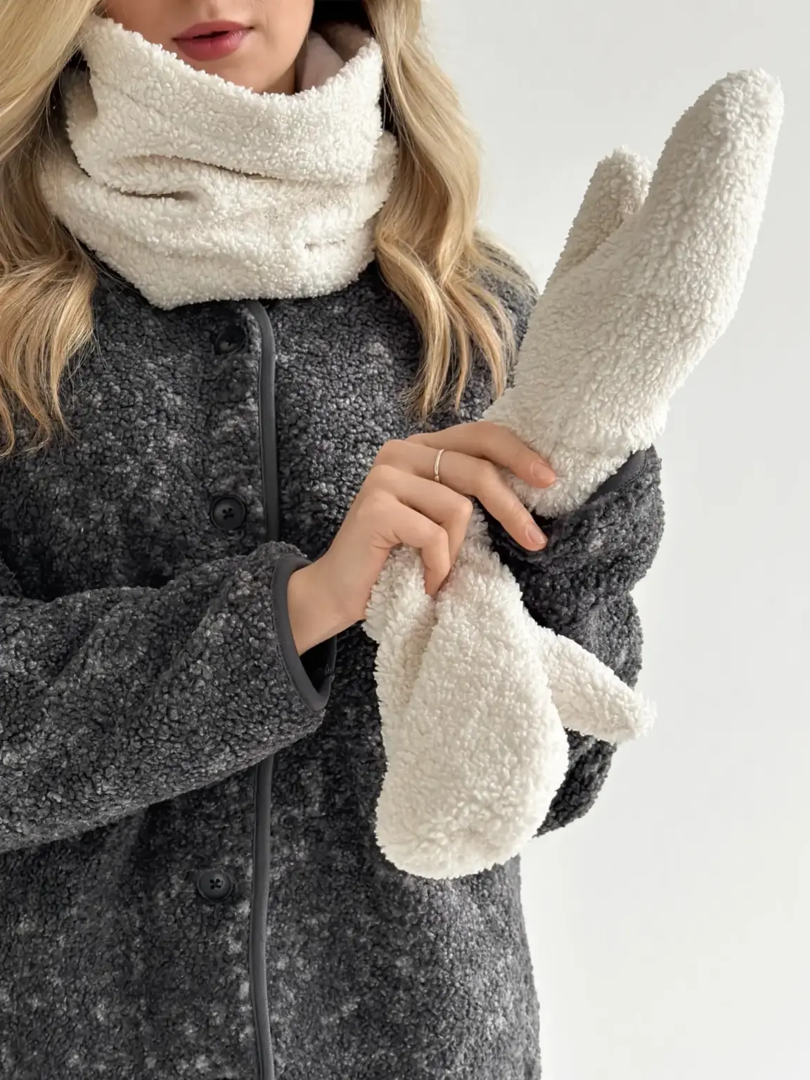 Хомут Teddy білий колір
