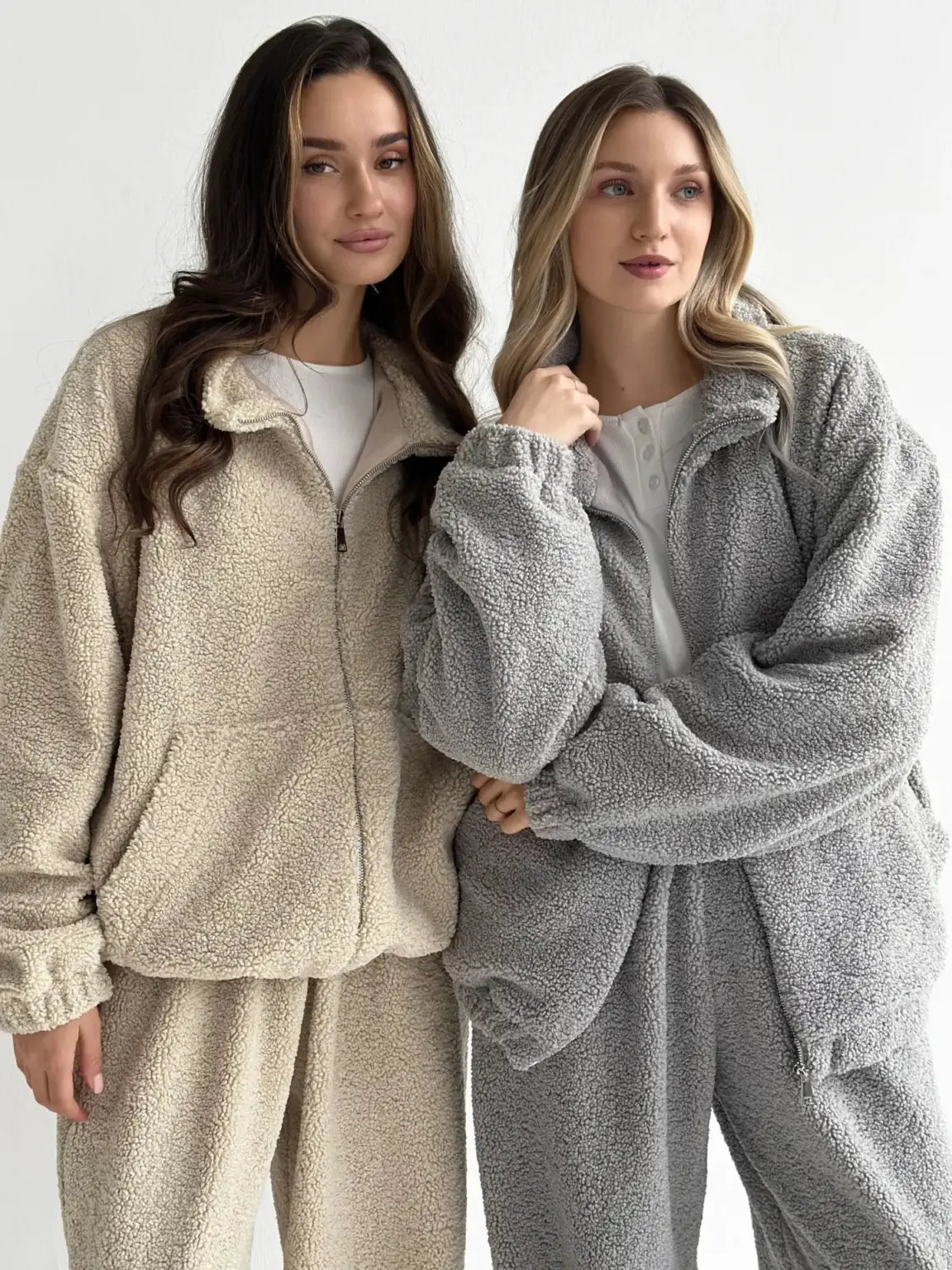 Костюм Тедді бомбер + штани бежевий (onesize)
