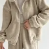 Костюм Тедді бомбер + штани бежевий (onesize)