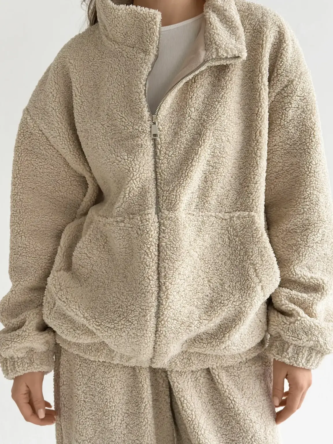 Костюм Тедді бомбер + штани бежевий (onesize)