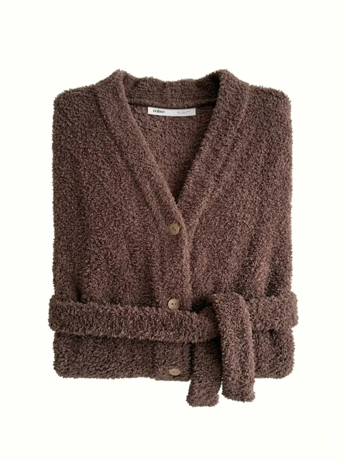 SOFT махра Кофта на гудзиках коричнева