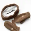 Набір Teddy коричневий колір (хомут та рукавиці)