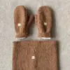 Набір Teddy коричневий колір (хомут та рукавиці)