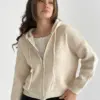 Кардиган на блискавці молочний "onesize"
