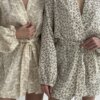 Муслін Костюм сорочка та шорти "темно-коричневі гілочки" на айворі 2-х сл