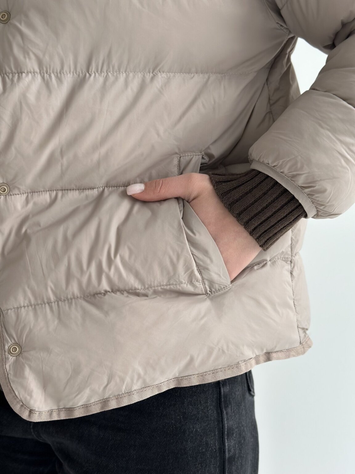 Куртка стьобана дута мокко "onesize"