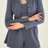 Рібана лонгслів синій
