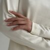 Трикотаж "Ніжність" Лонгслів з вирізом Човник молочний