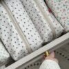 Косметичка  вельвет середній КВАДРАТ червоні квіти