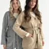 Комплект в'язаний кардиган з поясом та штани бежевий, onesize