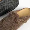 Клоги жіночі Teddy з ремінцем коричневі