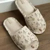 Капці домашні жіночі HS-VL вельвет Provence beige