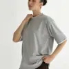 Футболка з білим кантом сіра, onesize