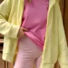 Футболка з білим кантом рожева, onesize