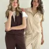 Вельвет жилет коричневий