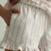 Костюм майка та шорти котон "рожева смужка на молочному"
