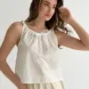 Майка прошва "квіти" біла зі шнурком, "onesize"