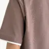 Футболка з білим кантом капучино, onesize
