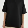 Футболка з білим кантом чорна, onesize