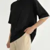 Футболка з білим кантом чорна, onesize