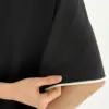 Футболка з білим кантом чорна, onesize