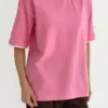 Футболка з білим кантом рожева, onesize