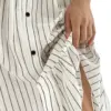 Сарафан смужка широка котон на гудзиках білий/чорний