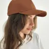Кепка коричнева з натурального котону (100% бавовна)