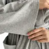 Трикотаж халат довгий сірий