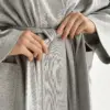 Трикотаж халат довгий сірий