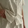 Костюм з коротким рукавом та шорти махра жакард квітка молочний