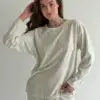 Костюм лонгслів та штани махра меланж