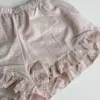 Шорти смужка тонка котон Рюш пудра/молоко, SALE (з дефектами)