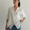 Сорочка муслін дрібний горох на молочному