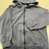 Бавовна Кофта з капюшоном на блискавці трикотаж 3-х. нитка синя, SALE (з дефектами)