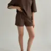 Костюм трикотаж Футболка та Шорти коричневий