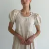 Сукня котон тонка смужка на ґудзиках беж/молоко