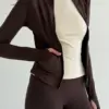 Yoga кофта на блискавці коричнева
