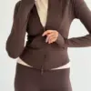 Yoga кофта на блискавці коричнева