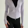 Yoga кофта на блискавці лавандова