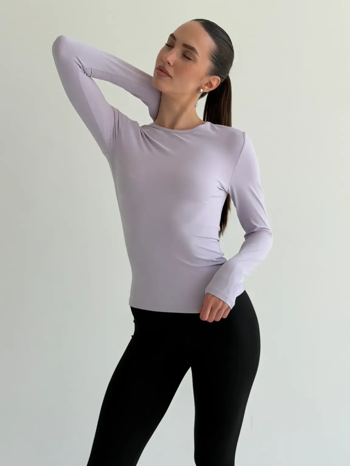 Yoga лонгслів лавандовий