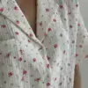 Костюм шорти та сорочка з коротким рукавом муслін квітка на білому