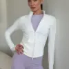 Yoga кофта на блискавці біла