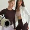 Yoga кофта на блискавці біла