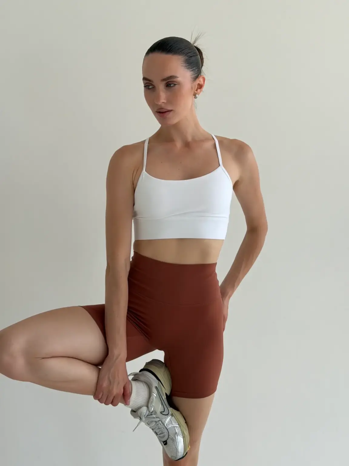Yoga велосипедки теракот